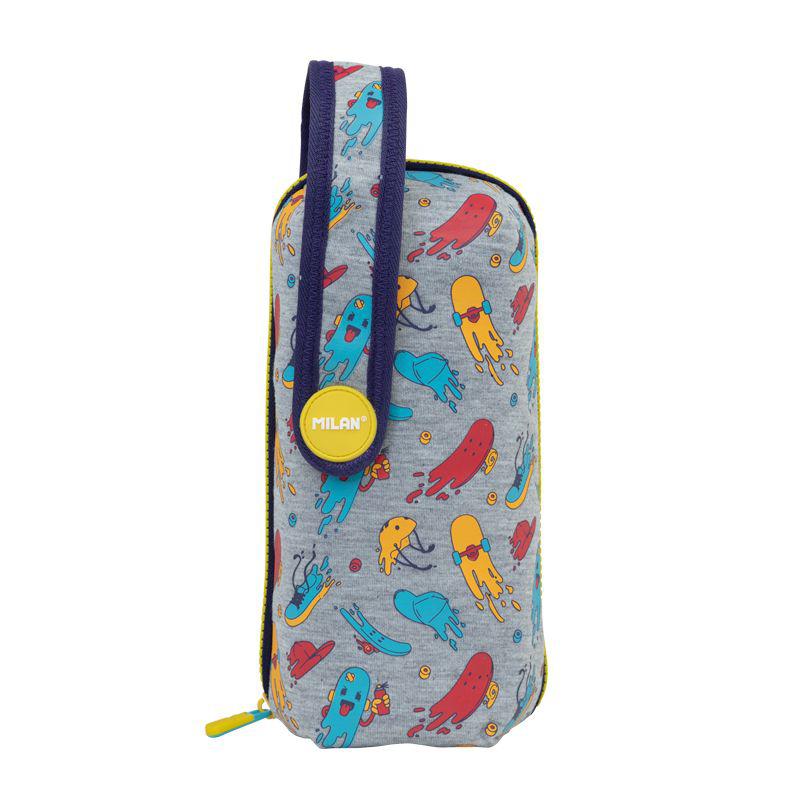 Kit 4 estuches con contenido Kickflip, gris
 MILAN 08872KF 22x11x10cm