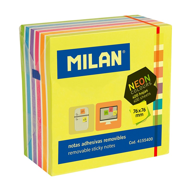 CUB 400 NOTAS ADESIVAS 76x76 COLORES ASS