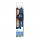 Caja 6 lápices de colores metalizados triangulares