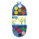 Estuche 22 pastillas acuarelas Ø30 mm con pincel
