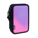 Plumier 2 pisos con contenido Sunset, negro y rosa xxcm