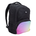 Mochila escolar 4 cremalleras (25 l) serie Sunset, negro 46x30x16cm