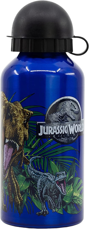 STOR BOTELLA ALUMINIO PEQUEÑA 400 ML. JURASSIC WORLD FRANCHISE THENT STOR 08322