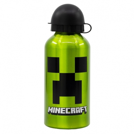 STOR BOTELLA ALUMINIO PEQUEÑA 400 ML. MINECRAFT CREEPER GREEN