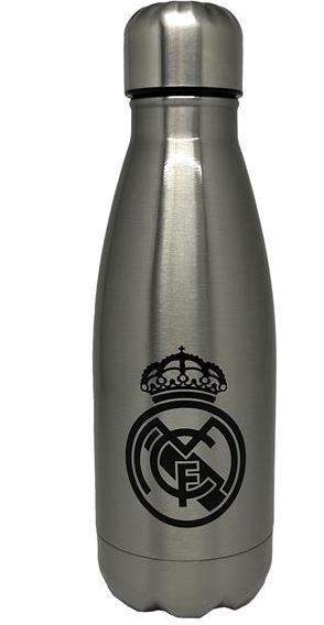 Real Madrid Botella Plateada de Acero 550mI