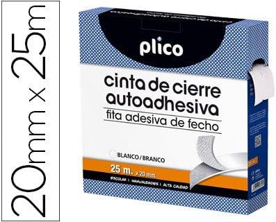 Cremallera textil adhesiva 25 M/Blanco