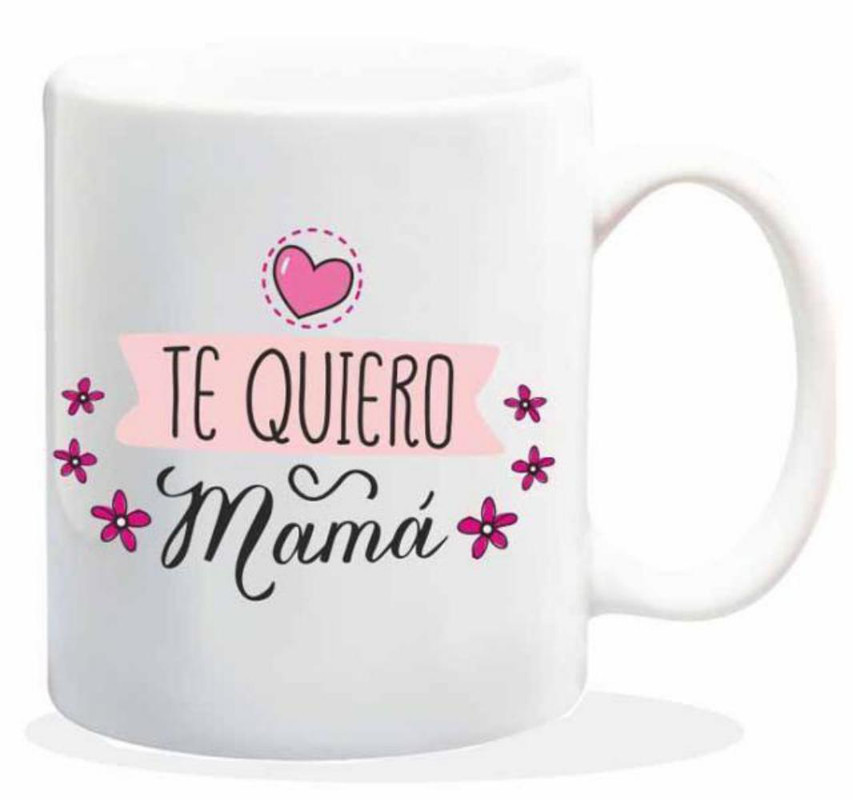 TAZA CERAMICA con mensaje "Te quiero Mama".