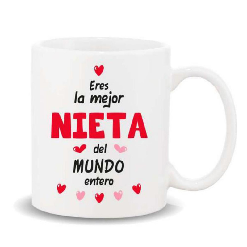 TAZA CERAMICA con Mensaje. Modelo mi Familia"Nieta"