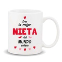 TAZA CERAMICA con Mensaje. Modelo mi Familia"Nieta"