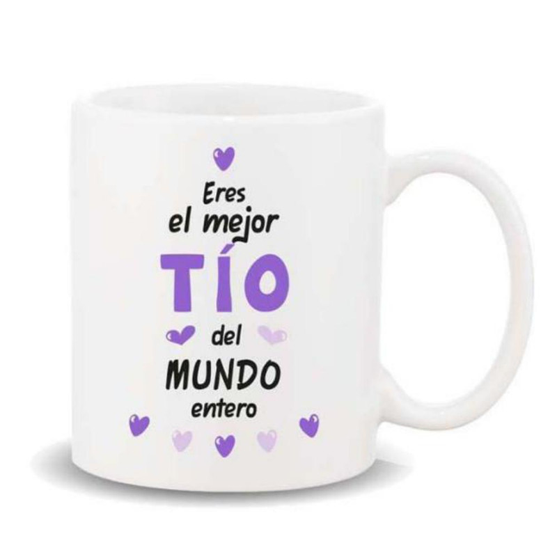 TAZA CERAMICA con Mensaje. Modelo mi Familia"Tio"