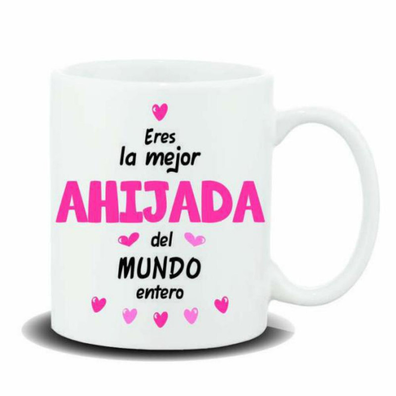 TAZA CERAMICA con Mensaje. Modelo mi Familia"Ahijada"