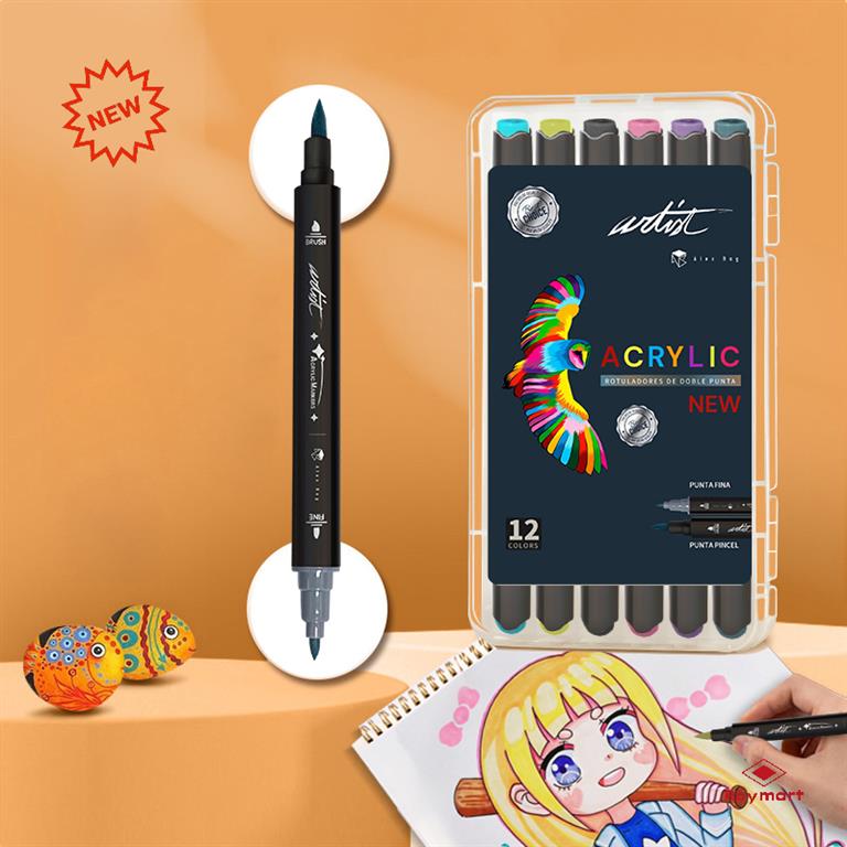 ESTUCHE  ACRILICOS DOBLE PUNTA