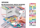 CANVAS LUXE PROFESSIONAL BRUSH MARKER 80 COLORES