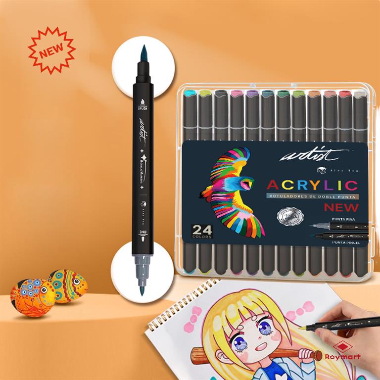 ESTUCHE  ACRILICOS DOBLE PUNTA