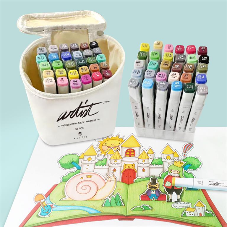 CANVAS LUXE PROFESSIONAL BRUSH MARKER 30 COLORES