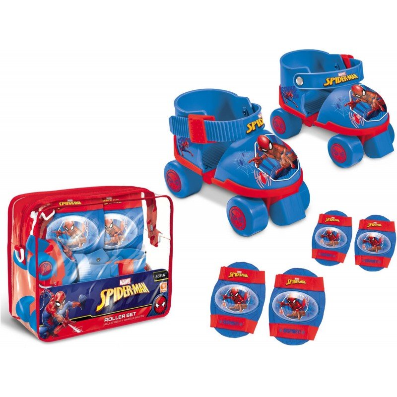 SET PATINES + PROTECCIONES SPIDERMAN MONDO 18390