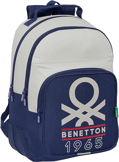 MOCHILA DOBLE ADAPT.CARRO BENETTON "VARSITY" 32x42x15cm