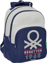 MOCHILA DOBLE ADAPT.CARRO BENETTON "VARSITY" 32x42x15cm