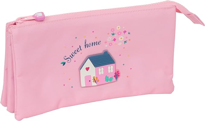 PORTATODO TRIPLE RECICLADO GLOWLAB KIDS "SWEET HOME" 22x12x3cm