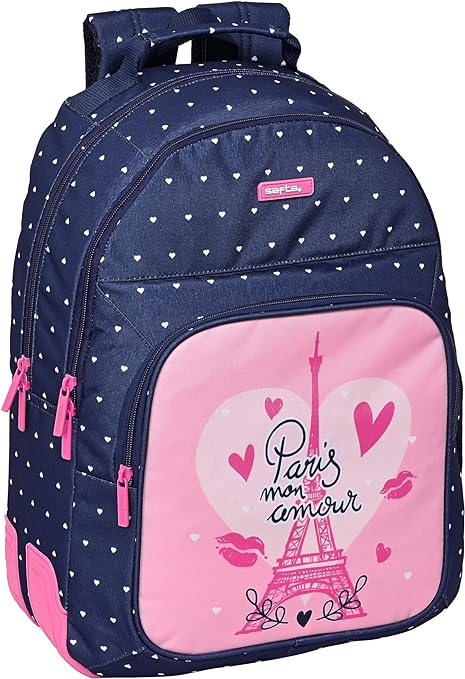 MOCHILA DOBLE ADAPT.CARRO SAFTA "PARIS" 32x42x15cm