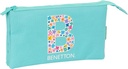 PORTATODO TRIPLE BENETTON "LETTER" 22x12x3cm
