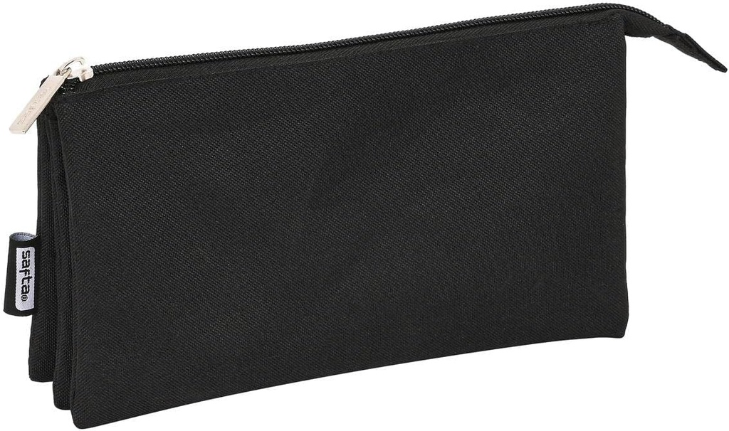 BOLSA PORTATODO PARA LAPICES TRIPLE NEGRO 22x12x3cm