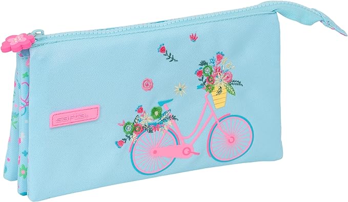 PORTATODO TRIPLE RECICLADO SAFTA "BICICLETA" 32x42x3cm