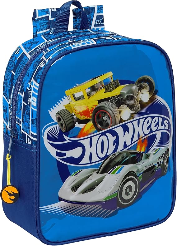MOCHILA GUARDERIA ADAPT.CARRO HOT WHEELS "SONNY" SAFTA 612438232 33x25x3cm