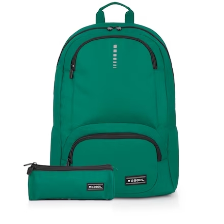 SET MOCHILA Y ESTUCHE TRIPLE VERDE GABOL2G232204004