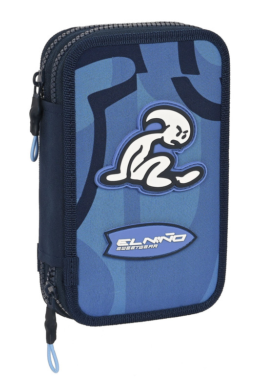 PLUMIER DOBLE PQÑO 28 pcs EL NIÑO "BAHIA" 12,5X19,5X4