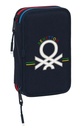 PLUMIER DOBLE PQÑO 28 pcs BENETTON "SIXTIES" 12,5X19,5X4