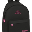 MOCHILA KAPPA "BLACK AND PINK" 33X42X15