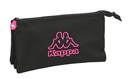 PORTATODO TRIPLE KAPPA "BLACK AND PINK" 22X12X3 SAFTA 812305744
