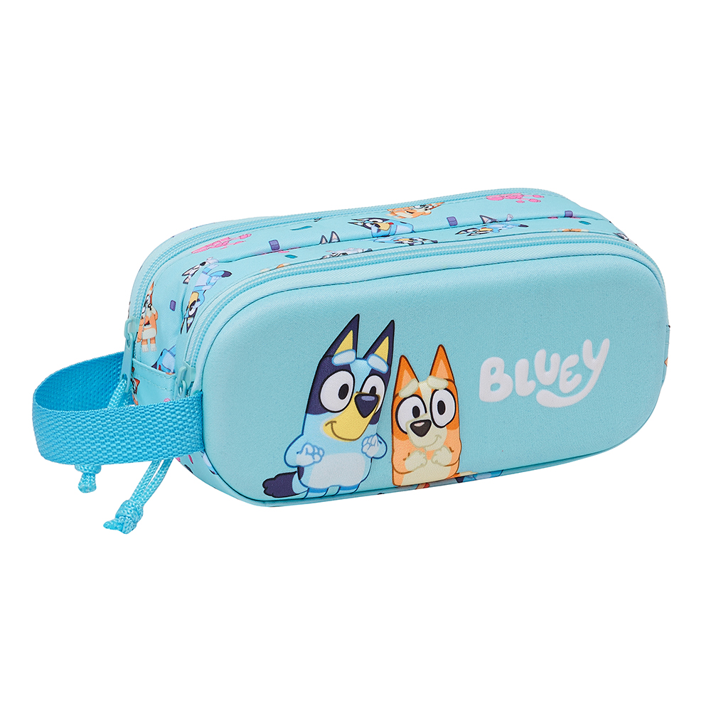 PORTATODO DOBLE 3D BLUEY safta812433512 21x8x2cm