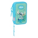 PLUMIER DOBLE PQÑO 28 pcs STITCH "ALOHA" safta412488854 12.5x19.5x4cm