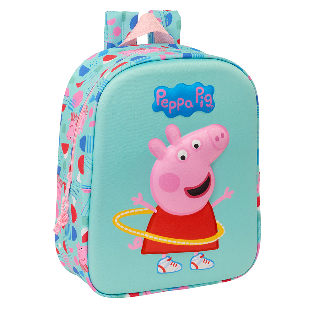 MOCHILA GUARDERIA 3D BOLSILLO RED PEPPA PIG safta622472011 22x27x3cm