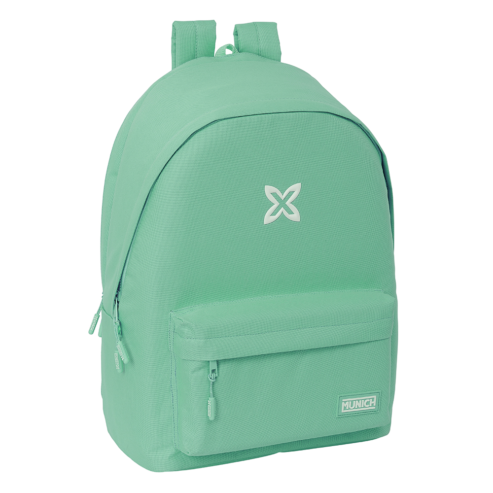MOCHILA DOBLE PARA PORTATIL 15,6"+USB MUNICH BASICOS "TURQUESA" safta642408820