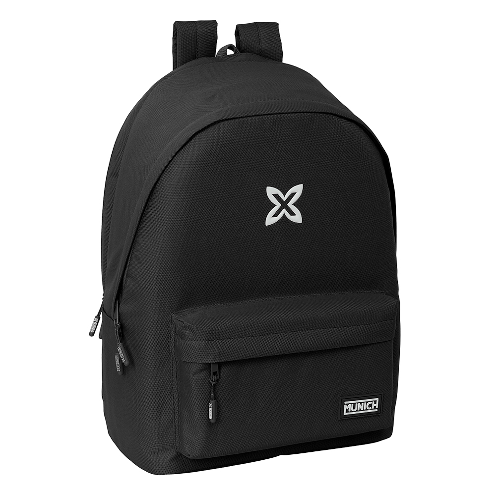 MOCHILA DOBLE PARA PORTATIL 15,6"+USB MUNICH BASICOS "NEGRO" safta642420820