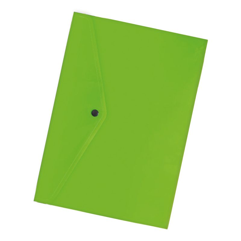 Carpeta tipo sobre (cierre botón) verde claro