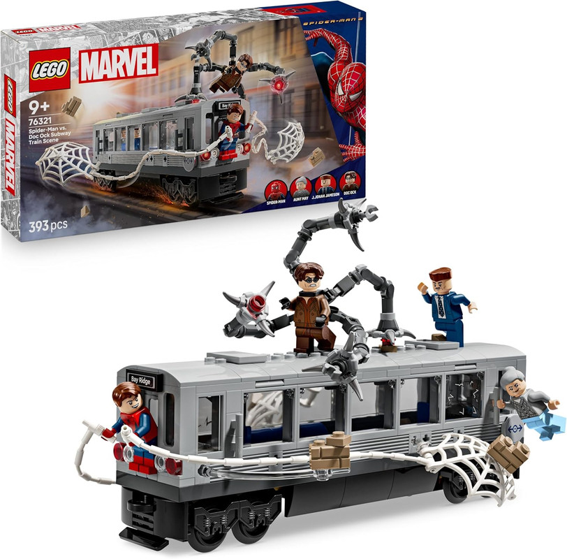 Spider-Man vs. Doc Ock: Escena del Tren Subterráneo LEGO 76321
