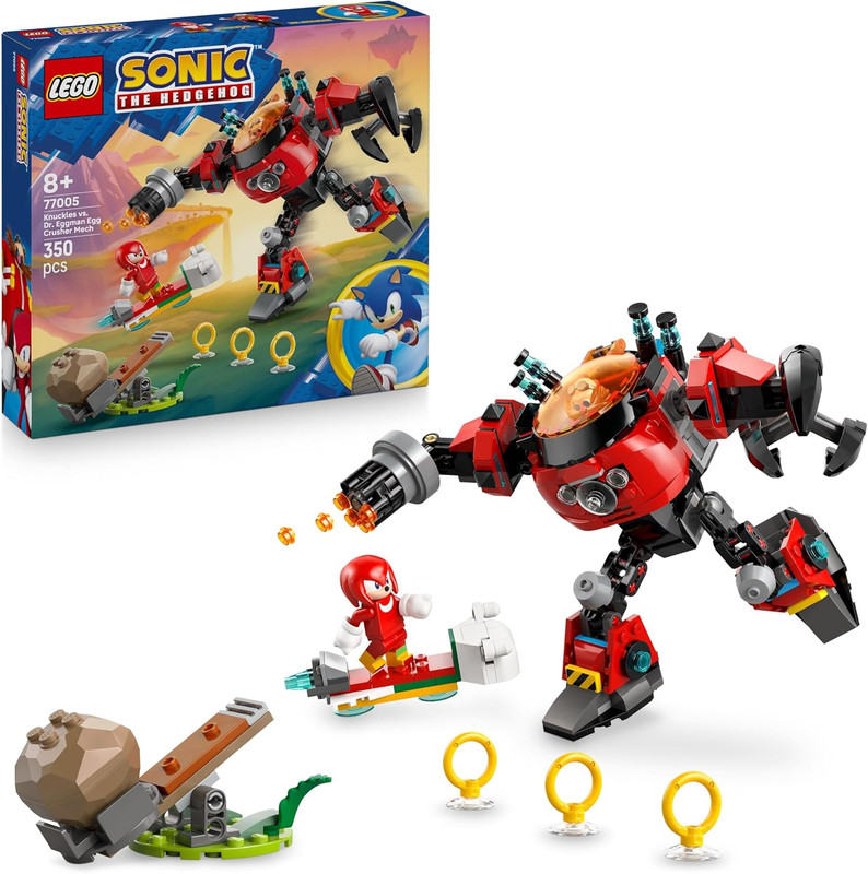 Knuckles vs. Meca Egg Crusher del Dr. Eggman LEGO 77005