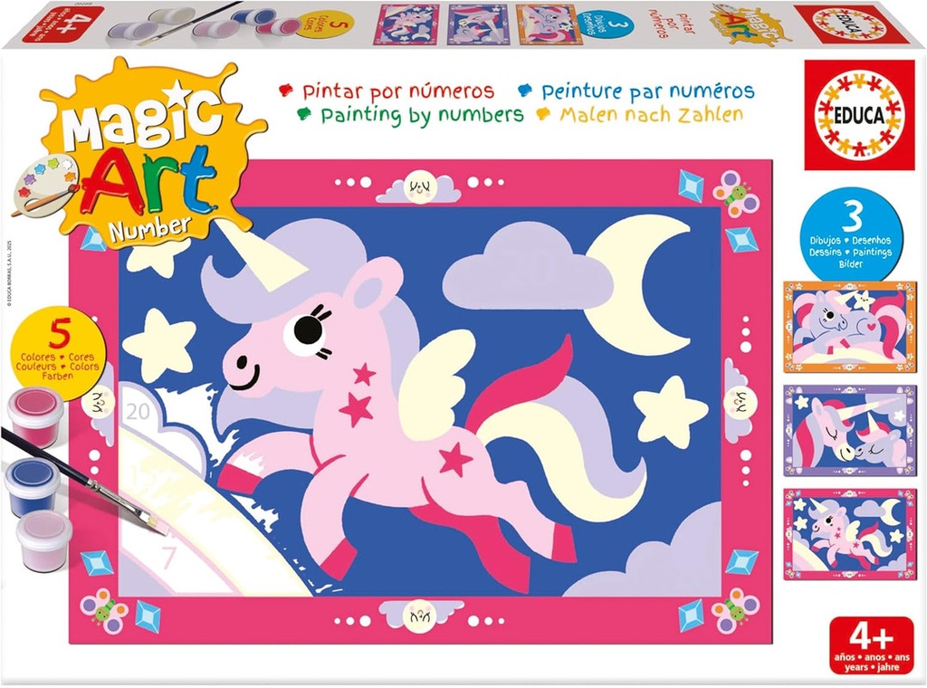 NUMBER ART +4 UNICORNIOS FSC EDUCA 20288