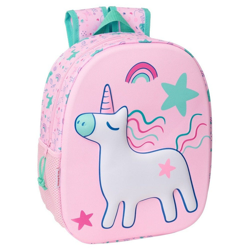 MOCHILA 3D SAFTA 3D UNICORNIO 27x33x4cm
