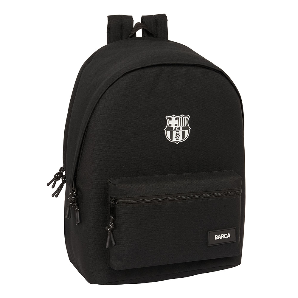 MOCHILA DOBLE PARA PORTATIL 15,6"+USB F.C.BARCELONA CHICA NEGRO 31x44x4cm