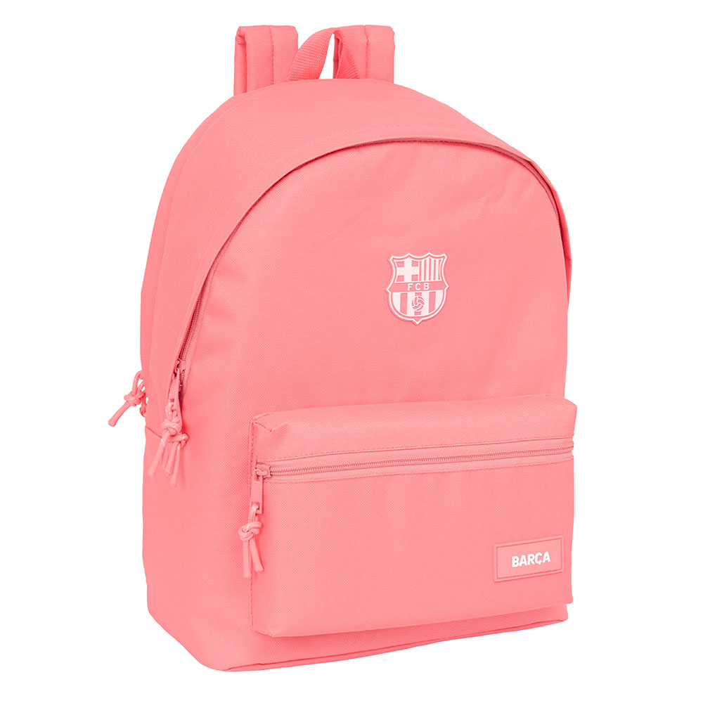 MOCHILA DOBLE PARA PORTATIL 15,6"+USB F.C.BARCELONA CHICA CORAL 31x44x4cm