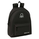 MOCHILA BENETTON BASICS "NEGRO" 33x42x4cm