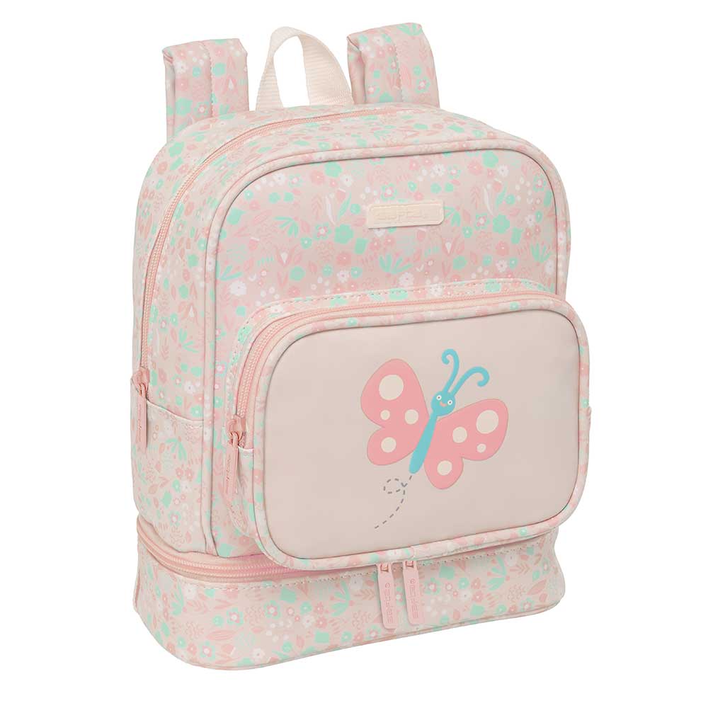 MOCHILA NEVERA GUARDERIA SAFTA PREESCOLAR "MARIPOSA" 22x27x4cm