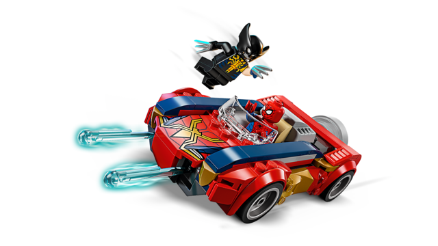 Coche de Spider-Man vs. Lobezno Venomizado 76336