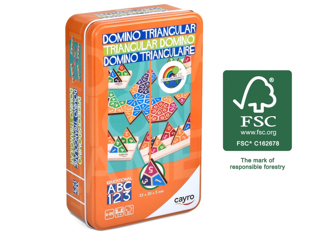 DOMINÓ TRIANGULAR TRAVEL METAL BOX "FSC 100º