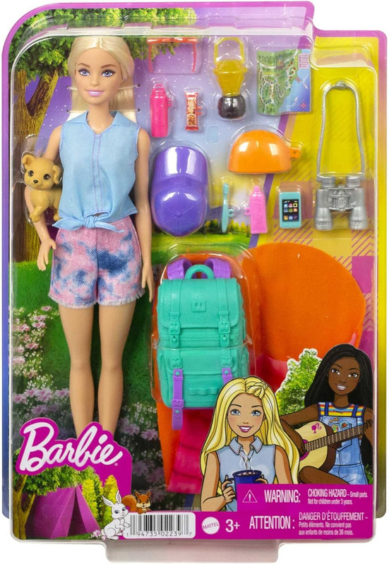 MUÑECA BARBIE ¡VAMOS DE CAMPING! MALIBÚ  HDF73 MATTEL